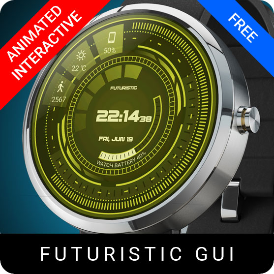  Futuristic GUI Watch Face