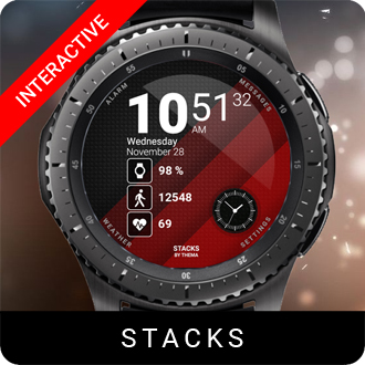 Stacks Watch Face for Samsung Gear S2 / Gear S3 / Galaxy Watch